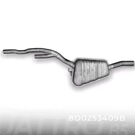 EDEX 01.291 - Kipufogó közép dob AUDI A4 2.4, 2.5 D, 2.6, 2.8 (1995-2001)