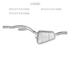 EDEX 01.291 - Kipufogó közép dob AUDI A4 2.4, 2.5 D, 2.6, 2.8 (1995-2001)