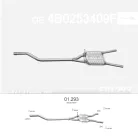 EDEX 01.293 - Kipufogó közép dob AUDI A6 QUATTRO 1.8 T (1997-2005)