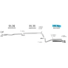 EDEX 01.32 - Kipufogó hátsó dob AUDI A1 1.4 (2010-2015)