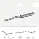 EDEX 01.62 - Kipufogó közép dob AUDI 80 1.6, 1.9 D, 2.0 (1986-1996)