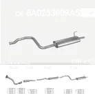 EDEX 01.63 - Kipufogó hátsó dob AUDI 80 1.6, 2.0 (1991-1996)