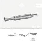 EDEX 01.85 - Kipufogó közép dob AUDI 200 2.2 (1984-1991)