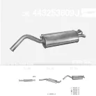EDEX 01.86 - Kipufogó hátsó dob AUDI 100 2.2, 2.3 (1984-1991)