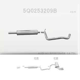   EDEX 01.95 - AUDI A3, Sportback 1.4 TFSi, VW Golf VII (2012-2020)