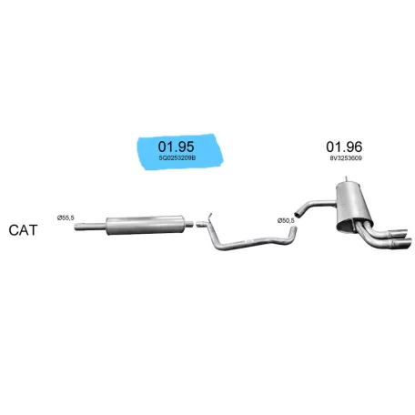 EDEX 01.95 - AUDI A3, Sportback 1.4 TFSi, VW Golf VII (2012-2020)