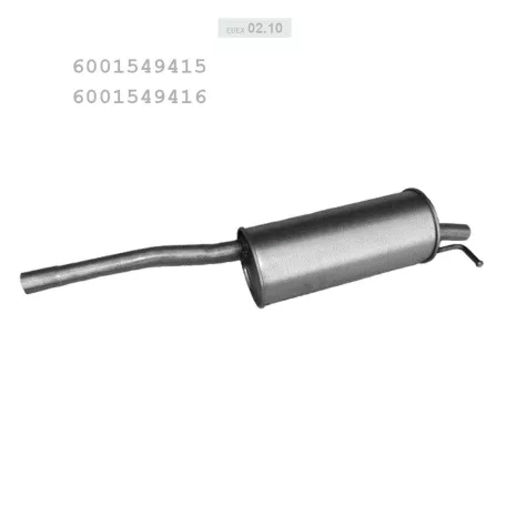 EDEX 02.10 - Kipufogó hátsó dob DACIA LOGAN 1.4, 1.6 (2007-2013)