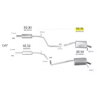EDEX 02.31 - Kipufogó hátsó dob DACIA LOGAN II 0.9 TCe (2012-2020)