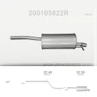 EDEX 02.56 - Kipufogó hátsó dob DACIA LOGAN 1.5 D (2007-2012)