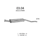 Edex 03.04 - BMW 3 E30 kipufogó közép dob