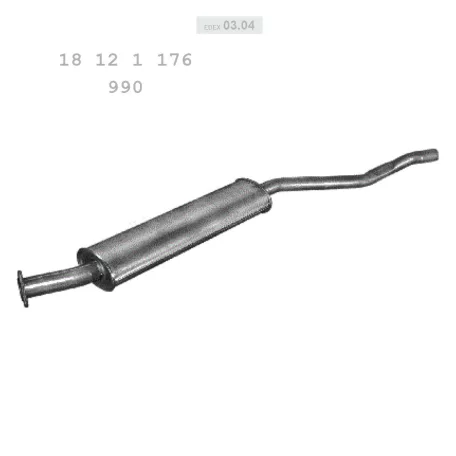 EDEX 03.04 - Kipufogó közép dob BMW 3 E30 1.8 (1982-1995)
