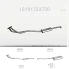 EDEX 03.10 - Kipufogó közép dob BMW 3 E36 1.6, 1.8 (1990-1993)