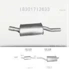 EDEX 03.123 - Kipufogó közép dob BMW 3 E46 1.6, 1.9 (1997-2006)