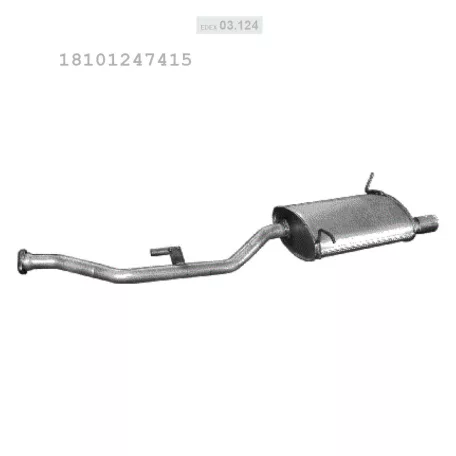 EDEX 03.124 - Kipufogó hátsó dob BMW 3 E36 1.6 (1994-2000)