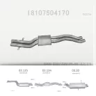 EDEX 03.134 - Kipufogó közép dob BMW 3 E46 2.2, 2.5 (1999-2005)