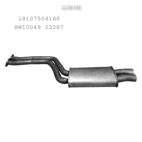 EDEX 03.135 - Kipufogó közép dob BMW 3 E46 2.2, 2.5 (1999-2005)