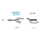 EDEX 03.137 - BMW 5 E39 kipufogó közép dob