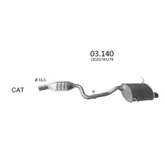 EDEX 03.140 - BMW Z3 kipufogó hátsó dob