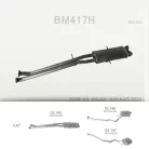 EDEX 03.145 - Kipufogó közép dob BMW X5 E53 3.0 (2000-2006)