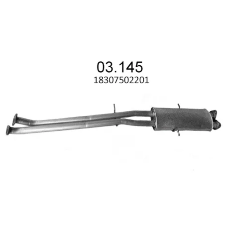 EDEX 03.145 - Kipufogó közép dob BMW X5 E53 3.0 (2000-2006)