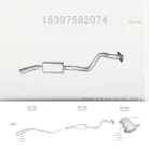 EDEX 03.194 - Kipufogó közép dob BMW 3 E90 2.0 (2004-2013)