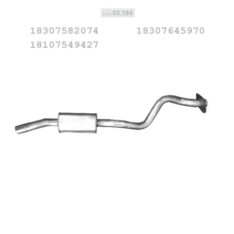 EDEX 03.194 - Kipufogó közép dob BMW 3 E90 2.0 (2004-2013)