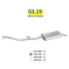 EDEX 03.19 - BMW 3 E30 kipufogó hátsó dob