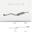 EDEX 03.47 - Kipufogó közép dob BMW 3 E36 2.5 D (1990-1999)