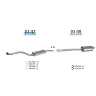 Edex 03.47 - BMW 3 E36 kipufogó közép dob