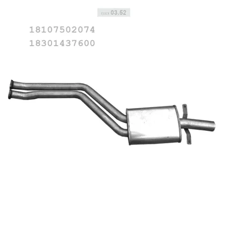 EDEX 03.52 - Kipufogó első dob BMW 3 E46 2.0, 2.5, 2.8 (1998-2001)