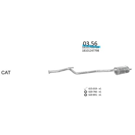 EDEX 03.56 - BMW 5 E34 kipufogó hátsó dob