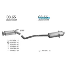 EDEX 03.66 - Kipufogó hátsó dob BMW 5 E34 2.0 (1990-1997)