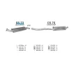   EDEX 03.73 - Kipufogó közép dob BMW 5 E34 2.4 D, 2.5 D (1988-1996)