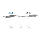 EDEX 03.73 - Kipufogó közép dob BMW 5 E34 2.4 D, 2.5 D (1988-1996)