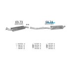 EDEX 03.74 - BMW 5 E34 kipufogó hátsó dob