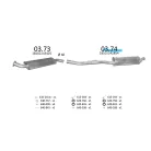EDEX 03.74 - Kipufogó hátsó dob BMW 5 E34 2.4 D, 2.5 D (1988-1996)