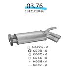 EDEX 03.76 - BMW 5 E34 kipufogó közép dob