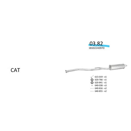 EDEX 03.82 - BMW 5 E34 kipufogó hátsó dob
