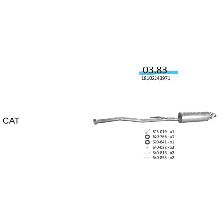 EDEX 03.83 - BMW 5 E34 525d kipufogó hátsó dob