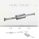 EDEX 04.122 - Kipufogó közép dob CITROEN JUMPER I 1.9 D, 2.0 D, 2.5 D (1994-2002)