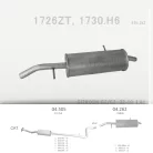 EDEX 04.262 - Kipufogó hátsó dob CITROEN C2 1.4 (2005-2010)