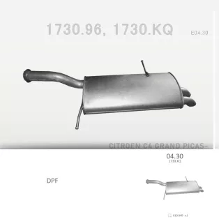   EDEX 04.30 - Kipufogó hátsó dob CITROEN C4 GRAND PICASSO 2.0 D (2007-2017)
