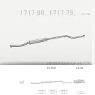 EDEX 04.300 - Kipufogó közép dob PEUGEOT 106 1.4, 1.6 (1991-2004)