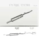 EDEX 04.327 - Kipufogó közép dob CITROEN C8 2.0 D (2002-2007)
