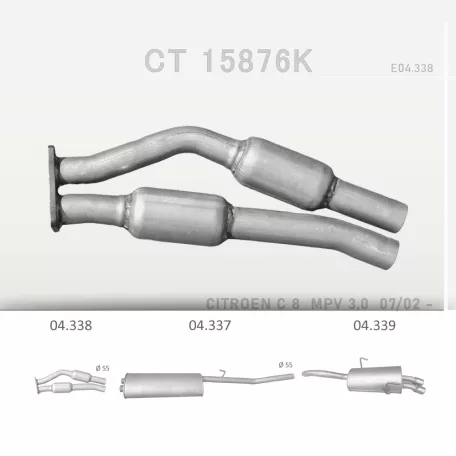 EDEX 04.338 - Kipufogó javító cső CITROEN C8 3.0 (2002-)