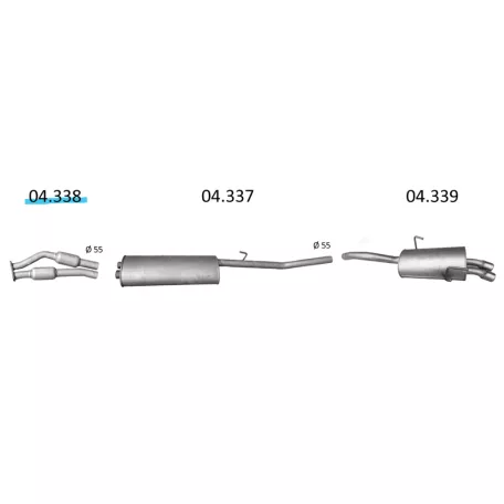 EDEX 04.338 - Kipufogó javító cső CITROEN C8 3.0 (2002-)