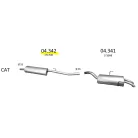 EDEX 04.342 - Kipufogó közép dob CITROEN C8 2.2 (2002-2008)
