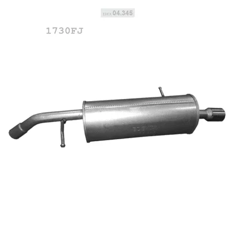 EDEX 04.345 - Kipufogó hátsó dob CITROEN C3 / DS3 1.4 VTi (2009-2015)