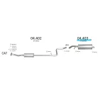 EDEX 04.403 - Kipufogó hátsó dob CITROEN C3 1.6 (2002-2010)