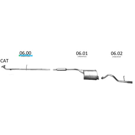 EDEX 06.00 - Daihatsu Cuore / Move / Sirion / YRV kipufogó cső